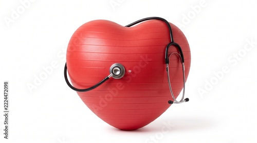 red heart on a white background