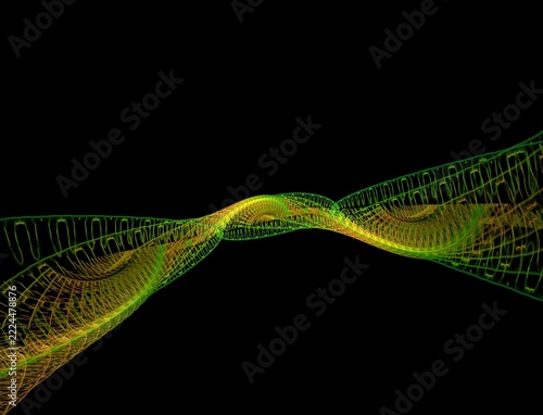 Abstract Vibrant Fractal Flame Artwork