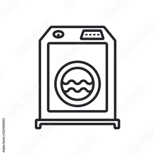 washer icons outline and Flat Style,transparent background