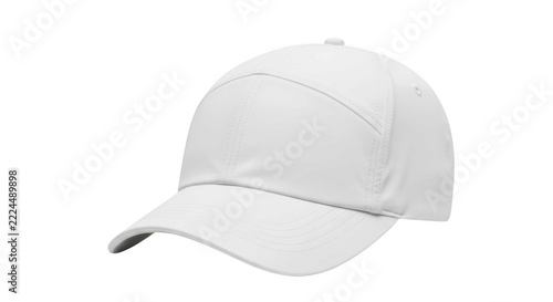 Obraz na plátně Minimalist solid white baseball cap headwear Isolated and transparent background