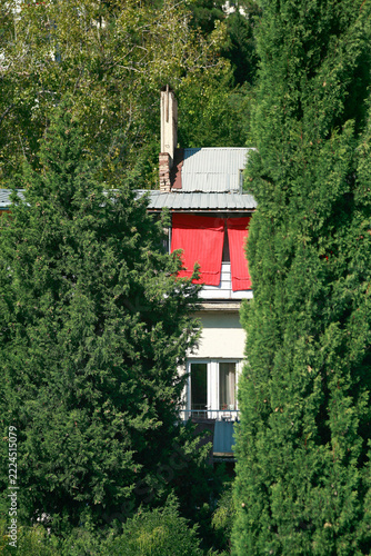 Old Soviet architecture - Khrushchovka building in Tbilisi.