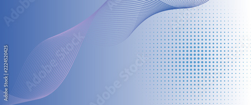Blue Gradient Background with Purple and Blue Wavy Lines