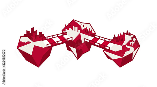 Patriotic background in white and red colors representing national pride and heritage