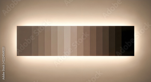 Abstract gradient color panel on wall
