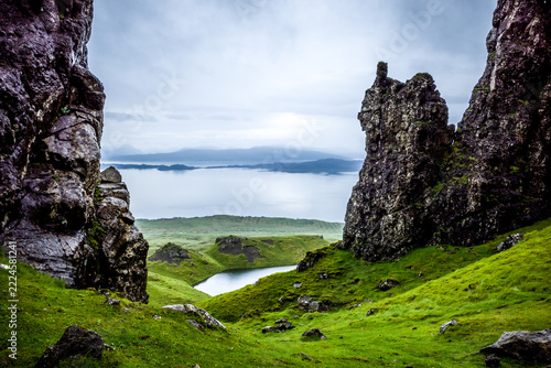 Old Man of Storr mountain on the Trotternish peninsula of the Isle of Skye in Scotland