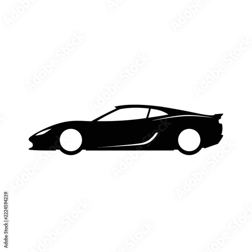 Sleek sports car silhouette against a minimal backdrop
