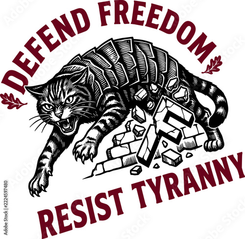 Fotografie Defend freedom resist tyranny svg