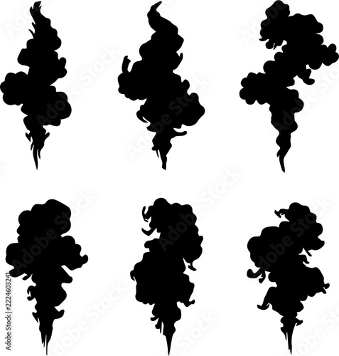 vector silhouettes of trees