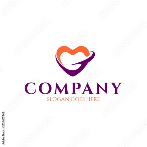 Heart And G Letter Logo Design