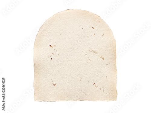 Handmade Paper PNG Transparent Background, Blank Ivory Deckle Edge Cotton Rag Paper Arch Isolated Cutout for Wedding, Invitation and Craft Design