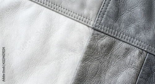White and gray leather texture