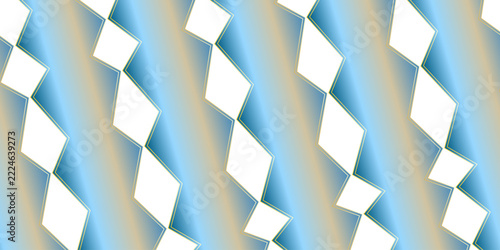 Gradient blue and yellow vertical diamond pattern background with geometric vector shapes.