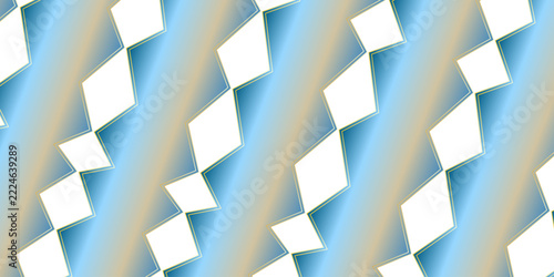 Gradient blue and yellow vertical diamond pattern background with geometric vector shapes.