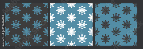 Snowflake background. Vector hand-drawn background.