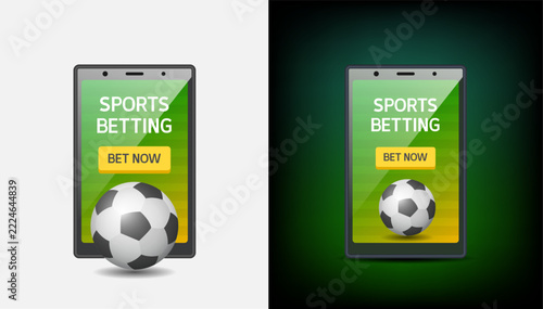 Sports betting illustration. Vector 3D banner. Hand drawn