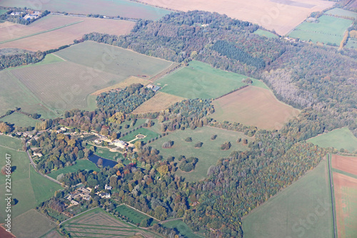 Aerial view of the fields in Wiltshire	