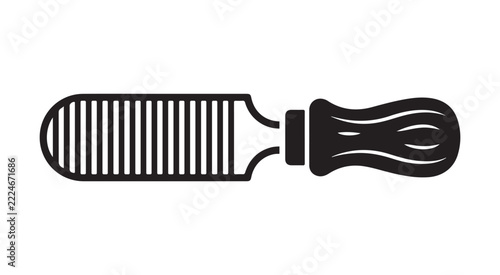 Wood Rasp Tool Icon Vector Illustration for Carpentry and Woodworking