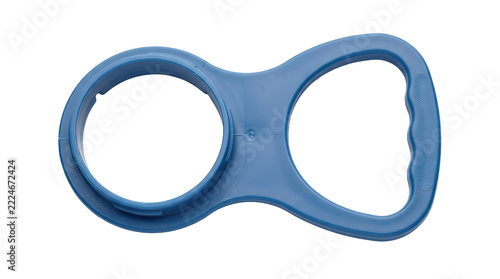 Obraz na plátně Blue plastic ring pull can opener for easy jar opening