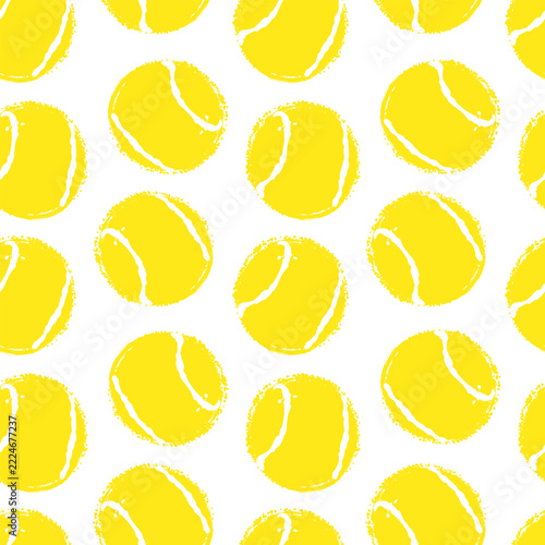 Vector pattern with tennis balls