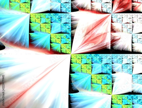 Abstract Vibrant Fractal Flame Artwork
