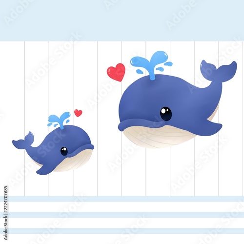 The whale pattern is cute
