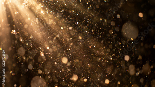 black background with gold shimmer