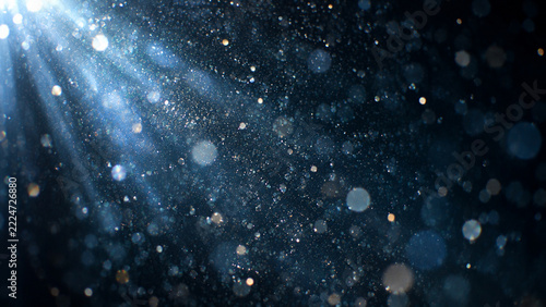 blue background with lights and shimmer