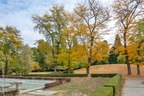 Autumn Landscape of South Park in city of Sofia, Bulgaria