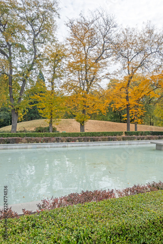 Autumn Landscape of South Park in city of Sofia, Bulgaria