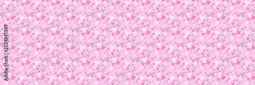 Seamless pink geometric pattern background with abstract random scattered small triangles texture.