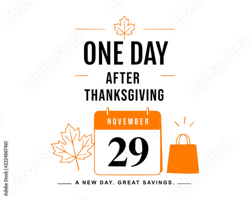 One Day After Thanksgiving November 29 Shopping Design