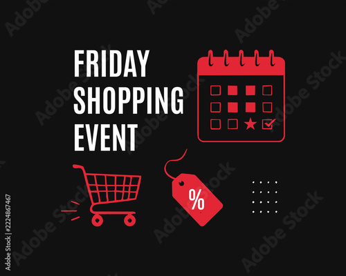 Friday Shopping Event Sale and Discount Design