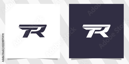 letter tr rt logo design