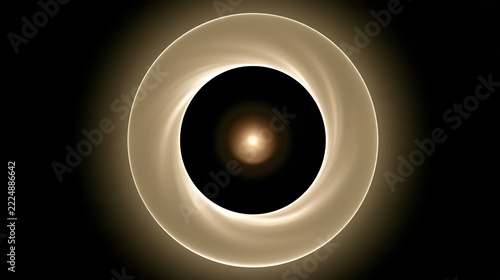 aperture. A glowing circular aperture against a dark background, suggesting depth. STEM education sheets, lab safety posters, designed for STEM education and laboratory safety posters.