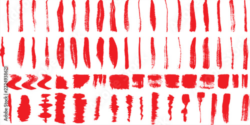 Beautiful Brush vector collection. Grunge Elements - Brush strokes, ink paint brush, grunge lines.