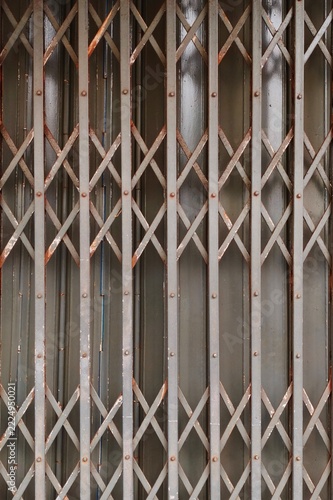 old style of closed steel door