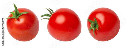 Red tomato on transparent background.