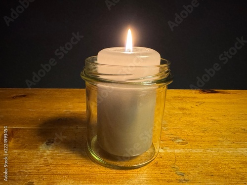 candle in the glass