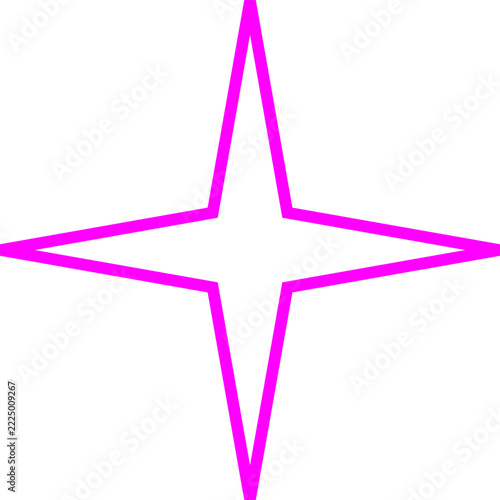 Retro Eighties Style Neon Star Spark Element Perfect For Cyberpunk Aesthetics And Nostalgic Video Game