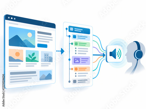 Screen Reader Compatibility and Accessible Website Structure Concept