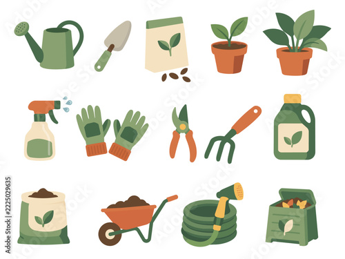 Gardening and Plant Care Solid Flat Vector Icon