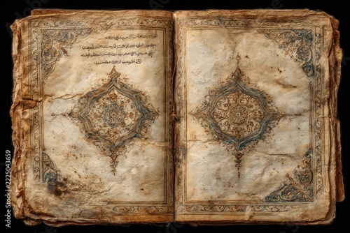 Antique Book: Aged Wisdom in Decorative Pages of Historic Text