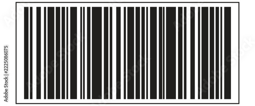 Black Barcode Pattern On White Label For Product Identification, Inventory And Retail Scanning