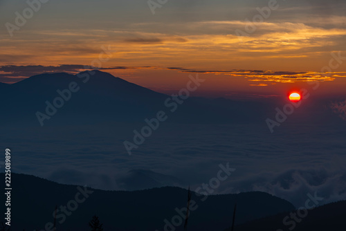 浅間山の日の出