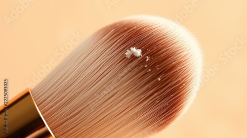 Macro Detail of Luxury Makeup Brush Bristles