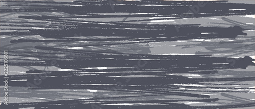 Abstract grey horizontal brush stroke texture background with streaks