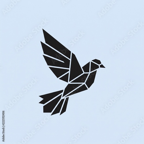 Geometric Dove Peace Logo