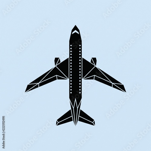 Geometric Airplane Logo