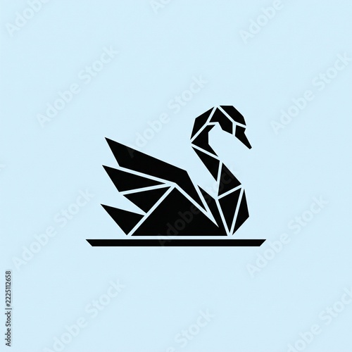Geometric Swan Logo