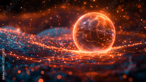  Digital Power Orb Representing Technology Fusion and Artificial Intelligence 4K